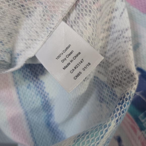 Talvot Petite Seaside Harbor Blue and Pink Striped Sleeveless Dress Size 10P - Picture 10 of 11